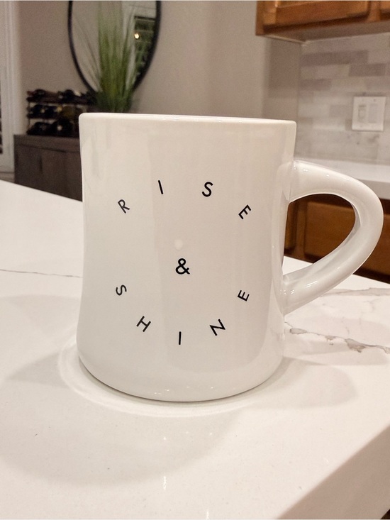 Morning Culture Other - Morning Culture "Rise & Shine" White Ceramic Coffee Mug
